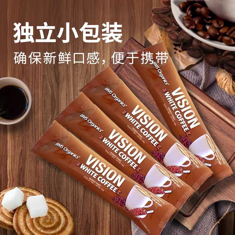 BMS Organics - 3-in-1 Vision White Coffee Sachets / 蔬事鹰眼白咖啡 (30g x 10 sachets)