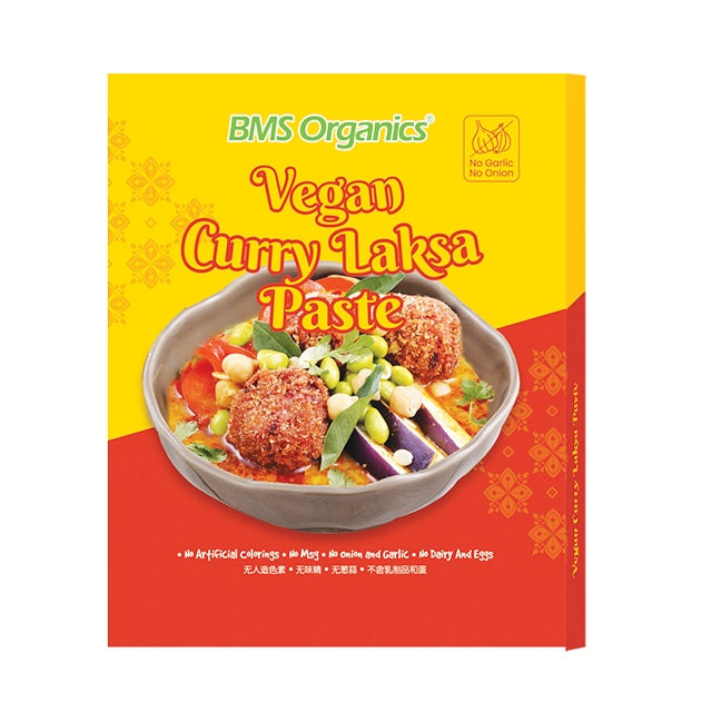 BMS Organics - Vegan Curry Laksa Paste (No Onions & Garlic) (200G)