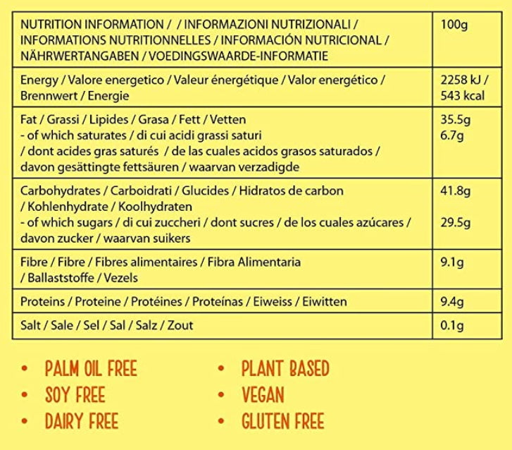 Fabalous -  Organic Orange Hazelnut and Cocoa Spread 200g (Plant-based, Gluten-Free, Vegan, Dairy-Free)