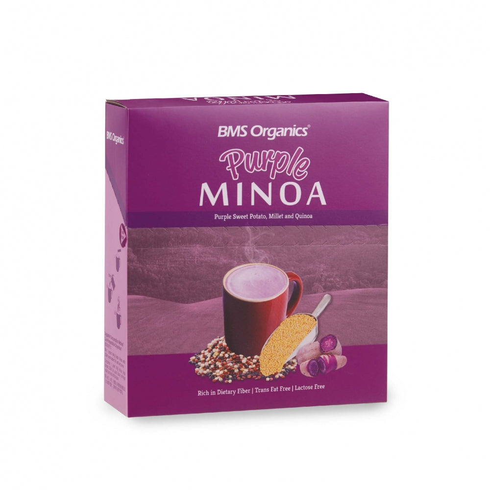 BMS Organics - Purple Minoa Oatmilk / 紫薯小米藜麦燕麦奶 (40g x 10 Sachets)