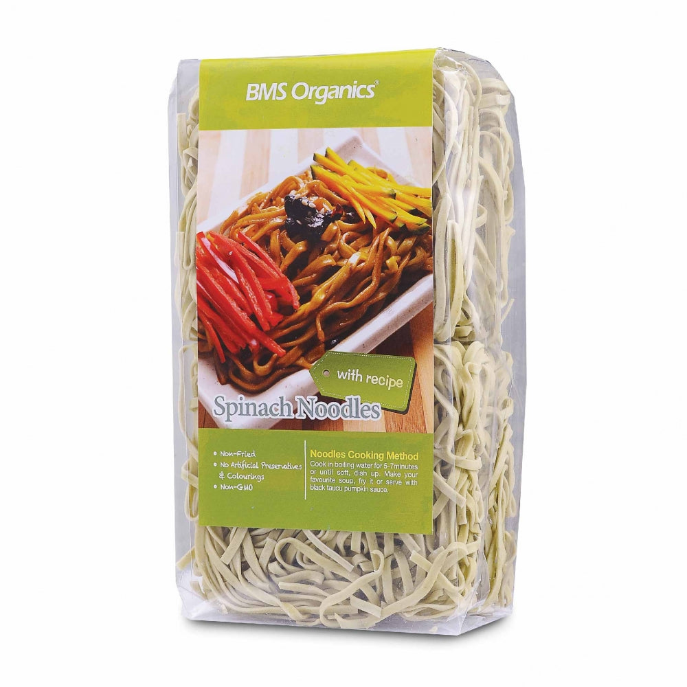 BMS Organics - Spinach Noodles / 菠菜面 (250g)