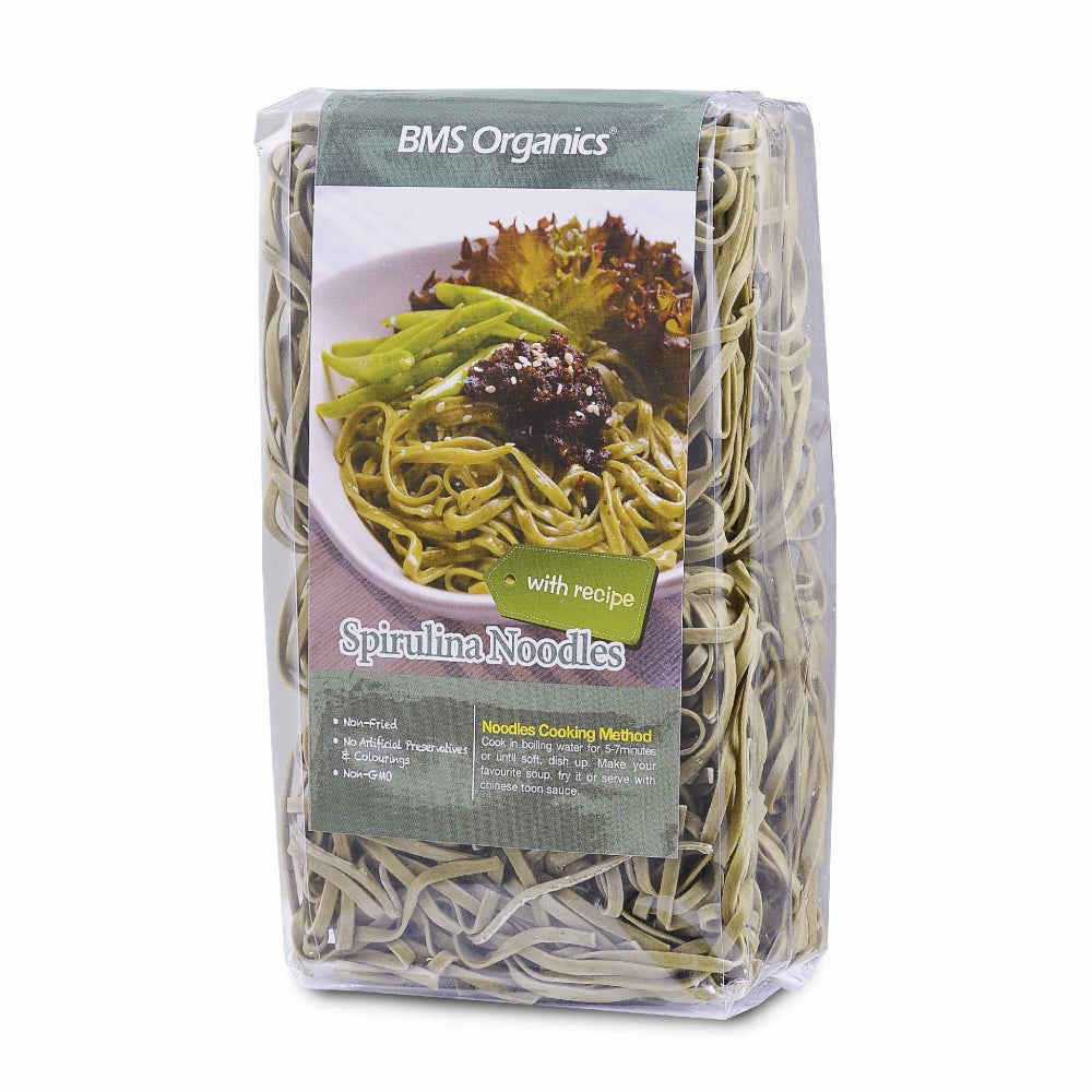 BMS Organics - Spirulina Noodles / 螺旋藻面 (250g)