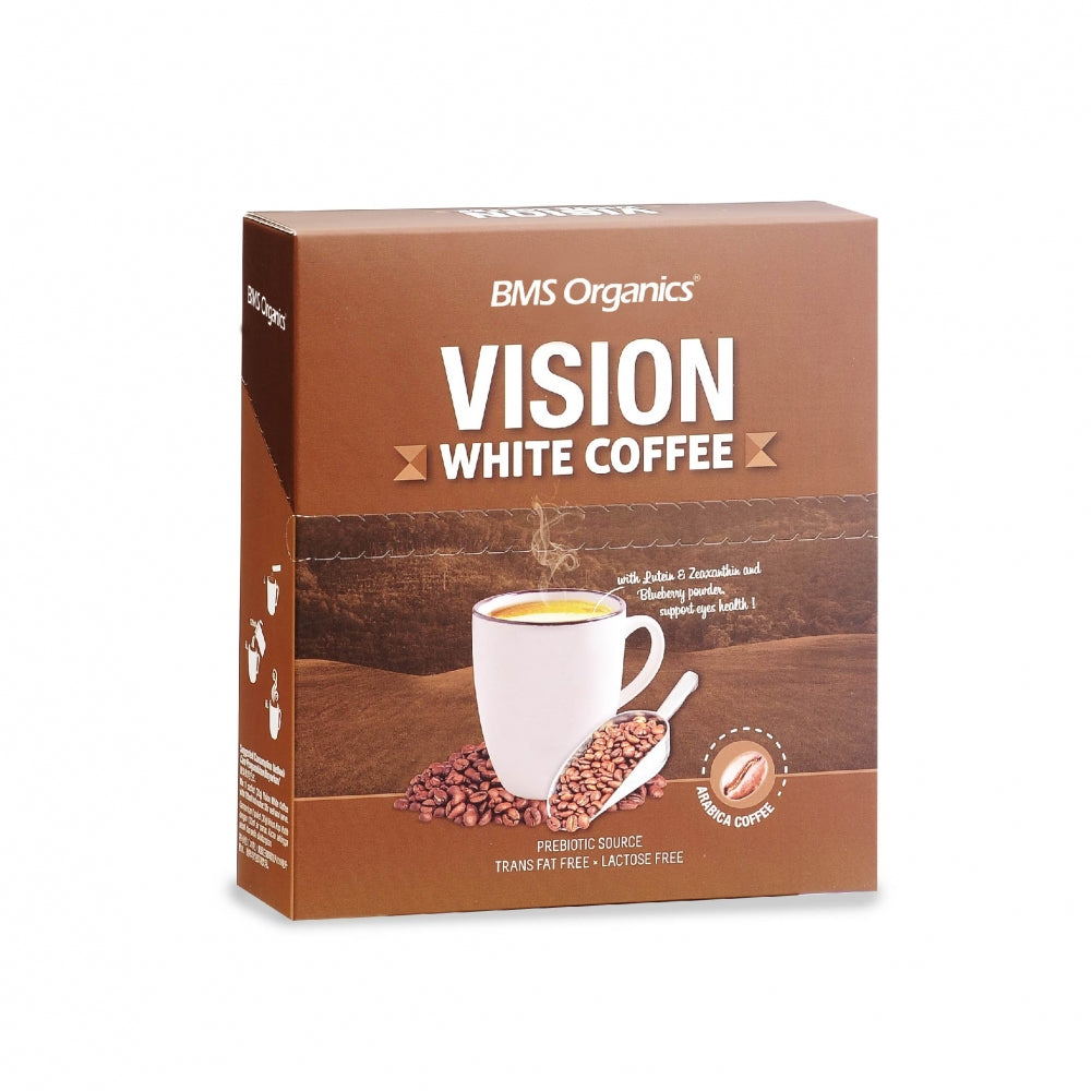 BMS Organics - 3-in-1 Vision White Coffee Sachets / 蔬事鹰眼白咖啡 (30g x 10 sachets)
